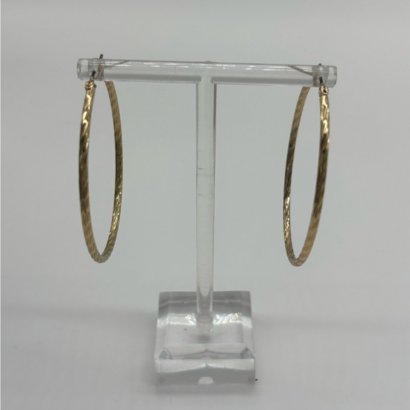 Anne Klein Twisted Gold Hoop Earrings - Picture 4 of 5